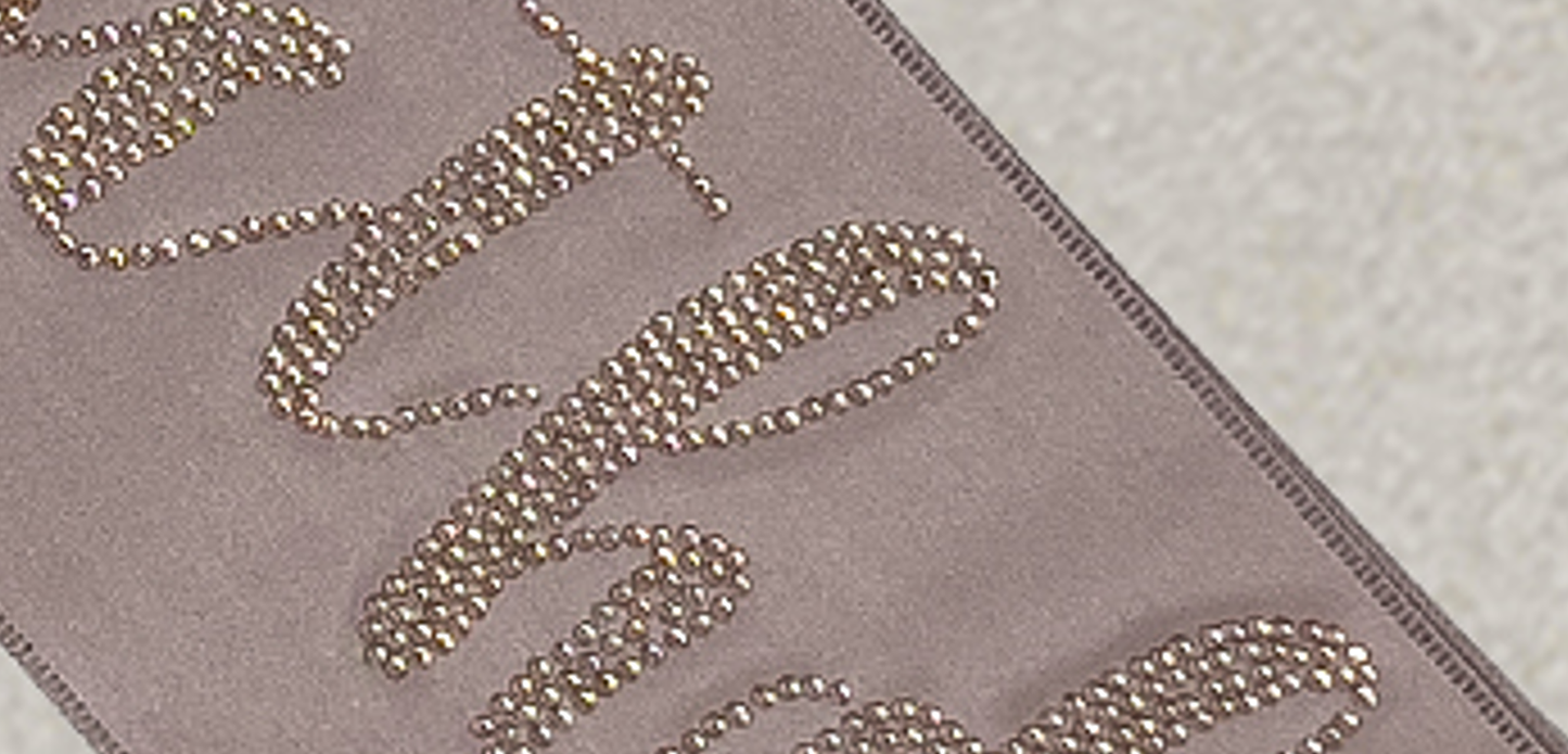 Dusty Rose Its My Birthday Sash with luxury decoratvie stone script logo