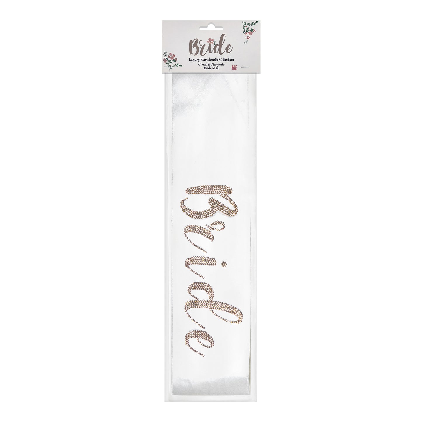 Cloud Color Bride Sash with luxury decoratvie stone script logo