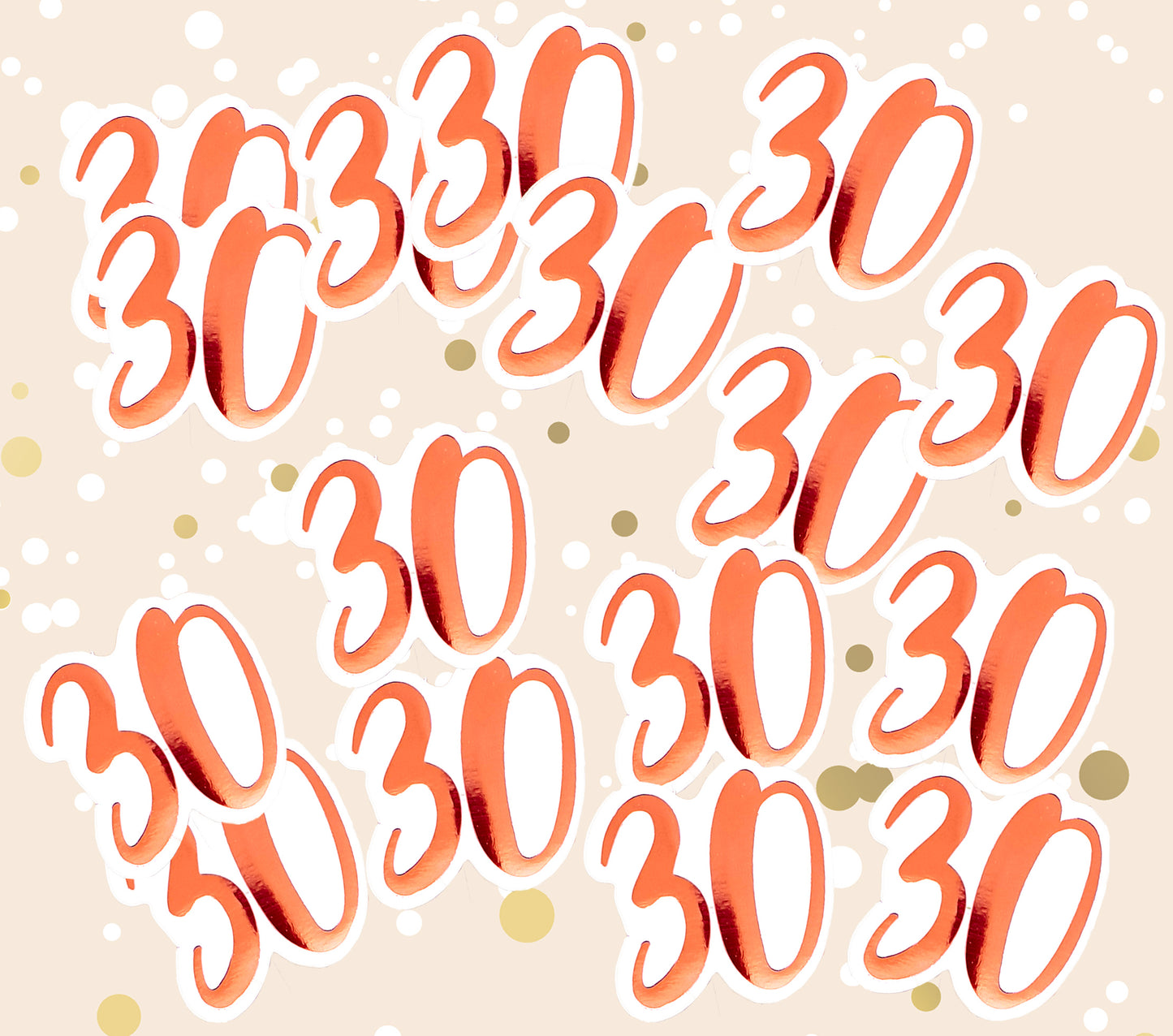 Big Size Rose Gold 30 Confetti