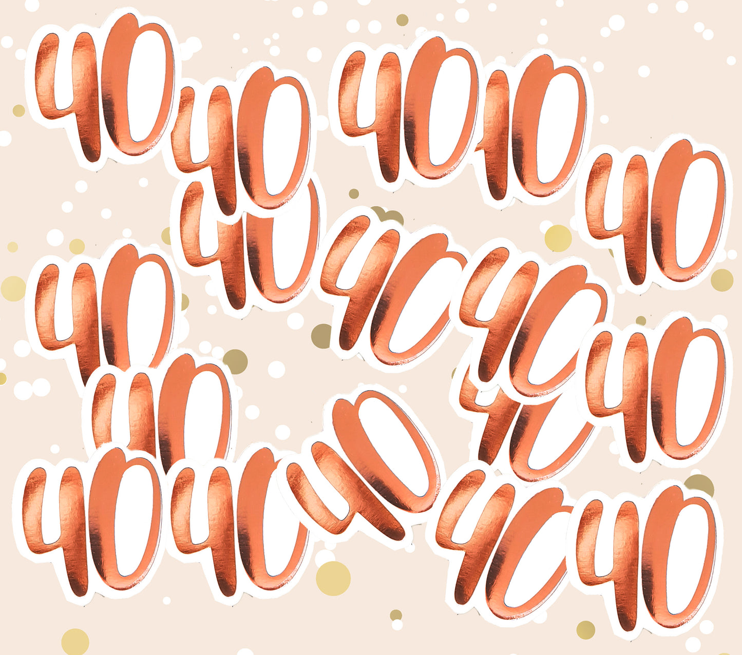 Big Size Rose Gold 40 Confetti
