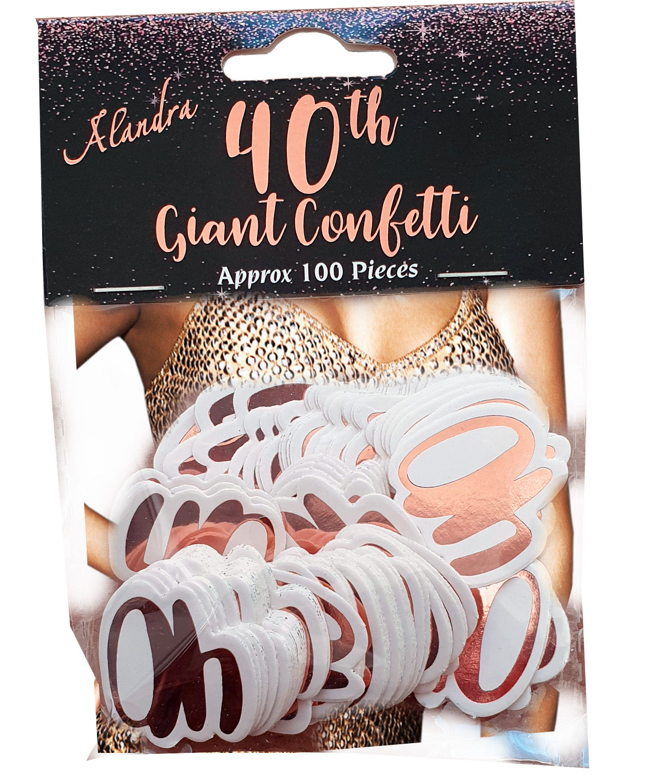 Big Size Rose Gold 40 Confetti