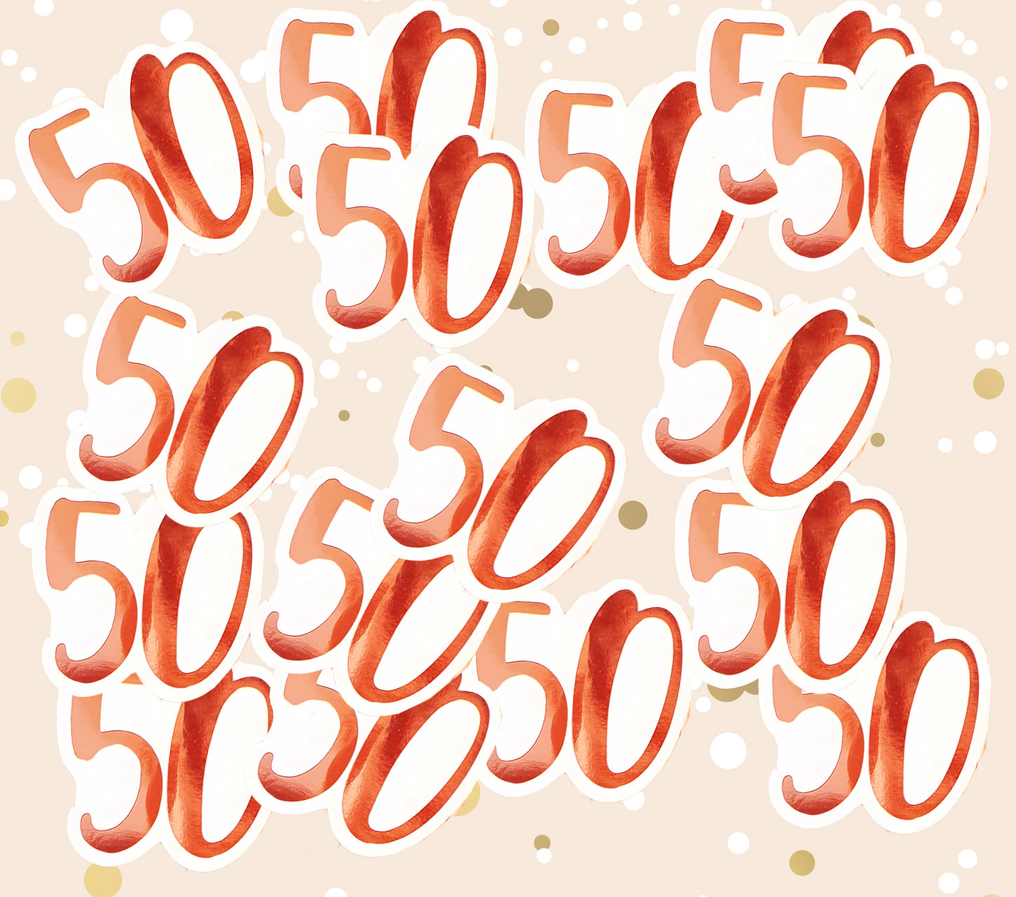 Big Size Rose Gold 50 Confetti