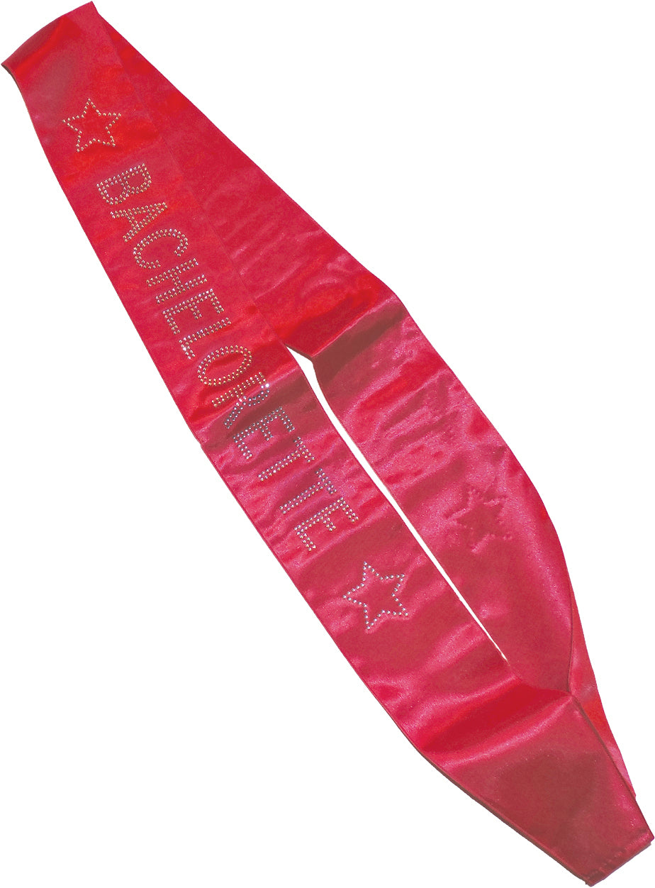 Hot Pink Bachelorette Sash with Decorative Stone