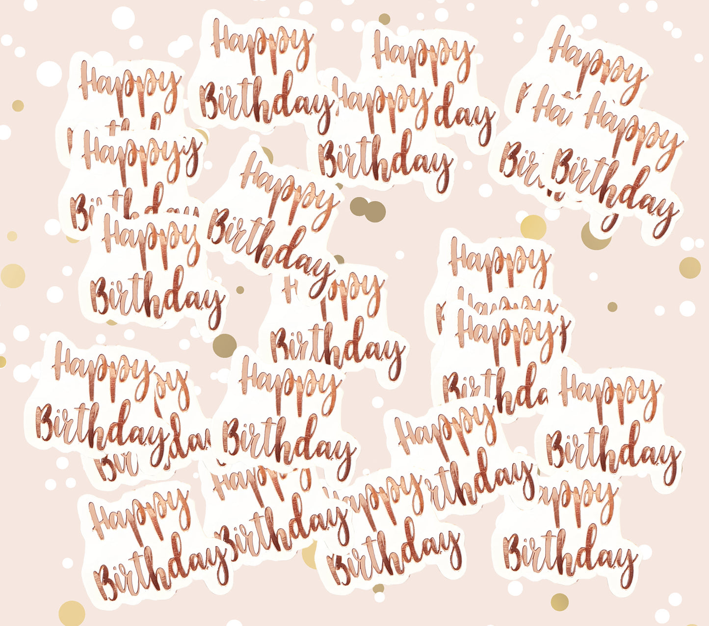 Big Size Rose Gold Happy Birthday Confetti
