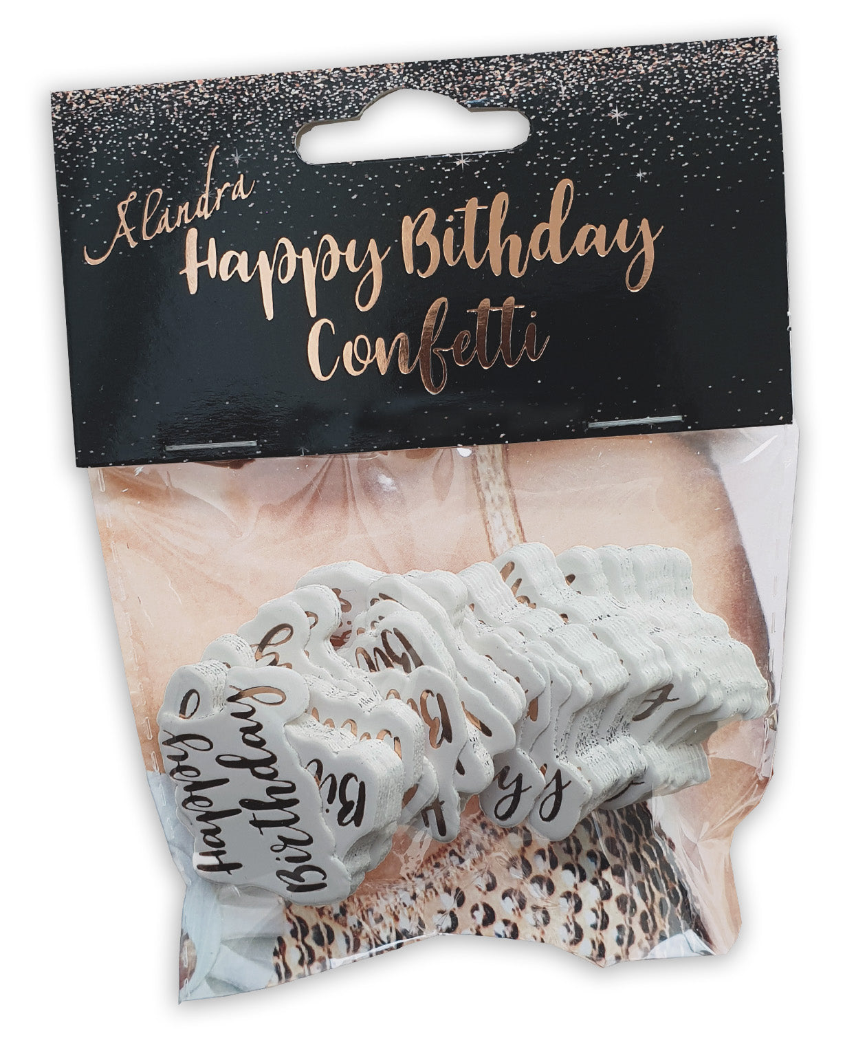 Big Size Rose Gold Happy Birthday Confetti