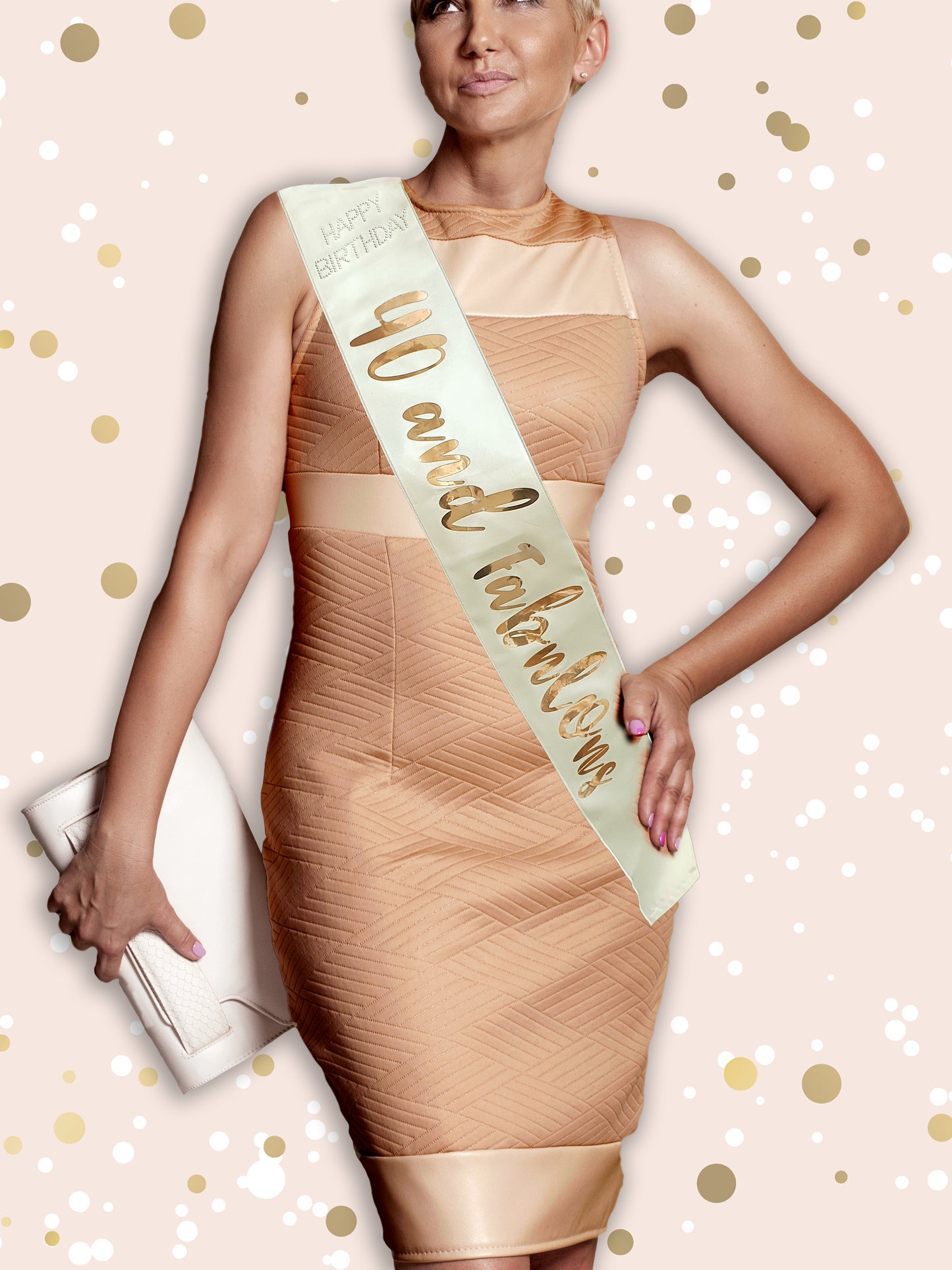 Rose Gold 40th Birthday Sash