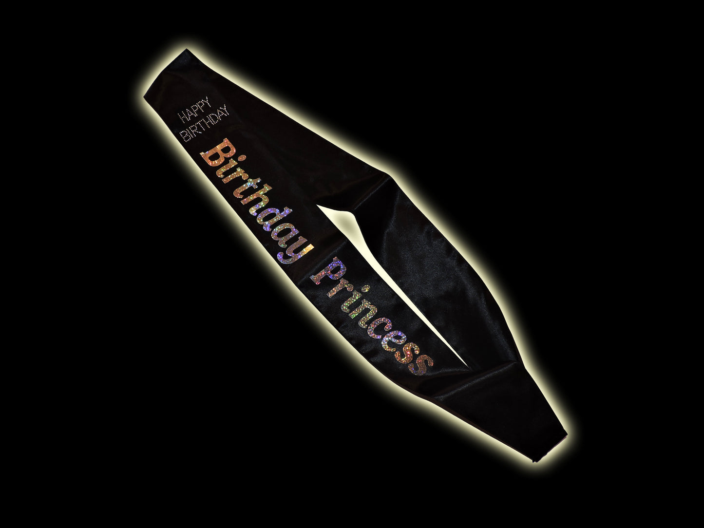 Black Birthday Princess Sash