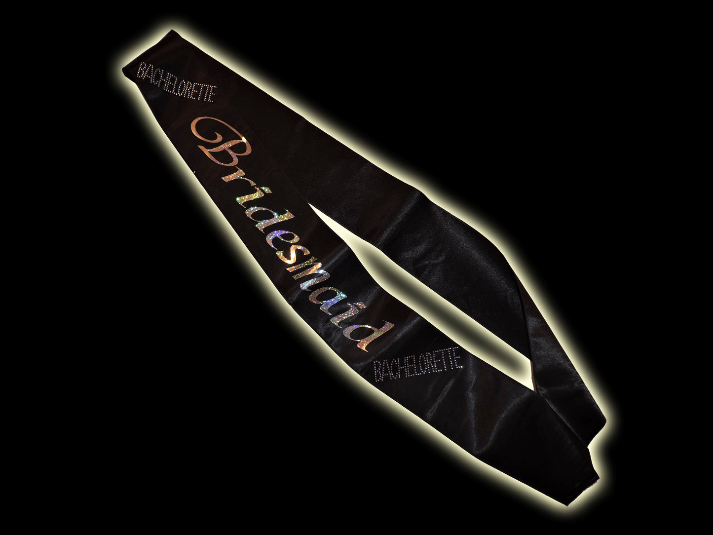 Black Bridesmaid Sash