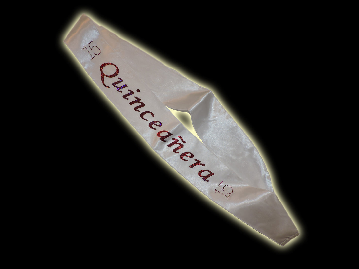 White Quinceanera Sash