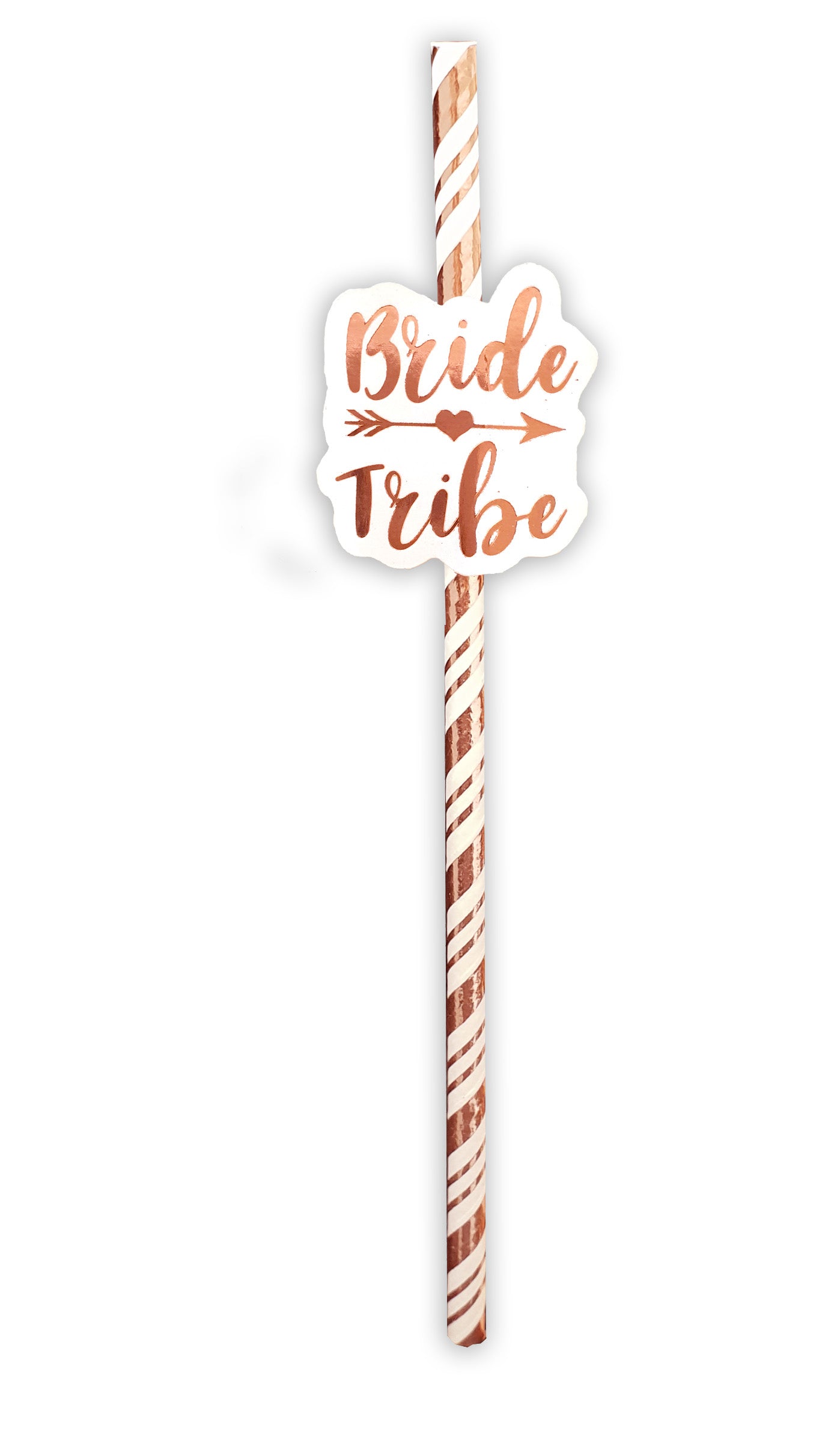 Bride Tribe Rose Gold Straws (Pack of 6)