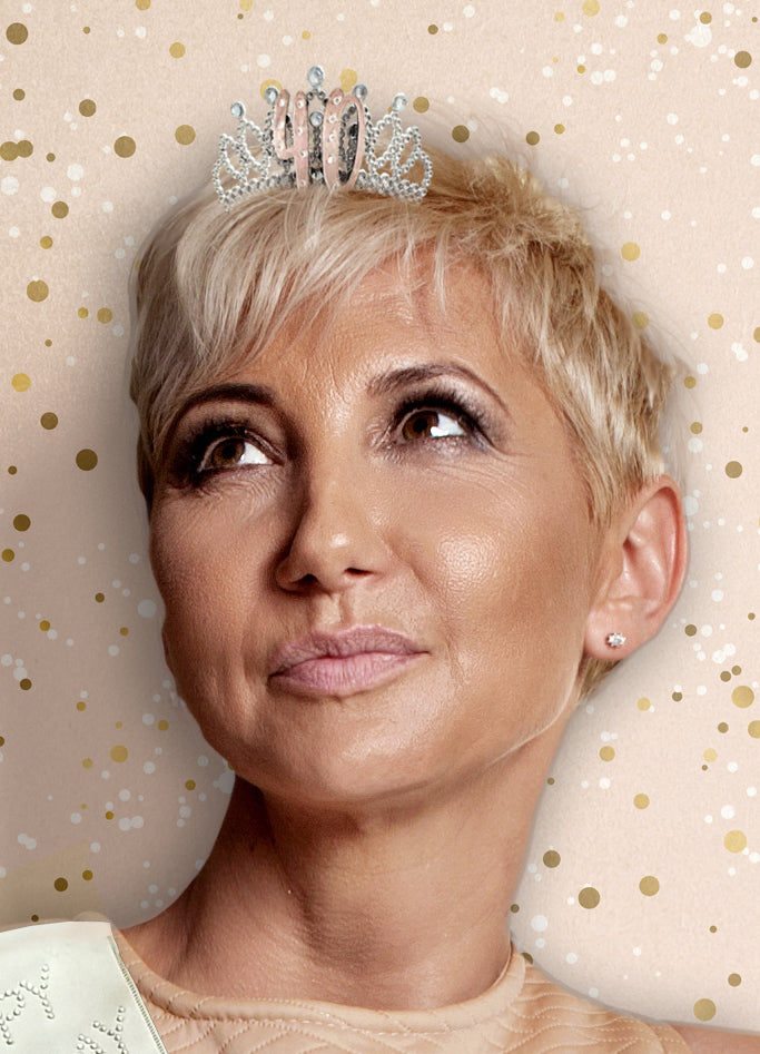 40th Birthday Rose Gold Tiara