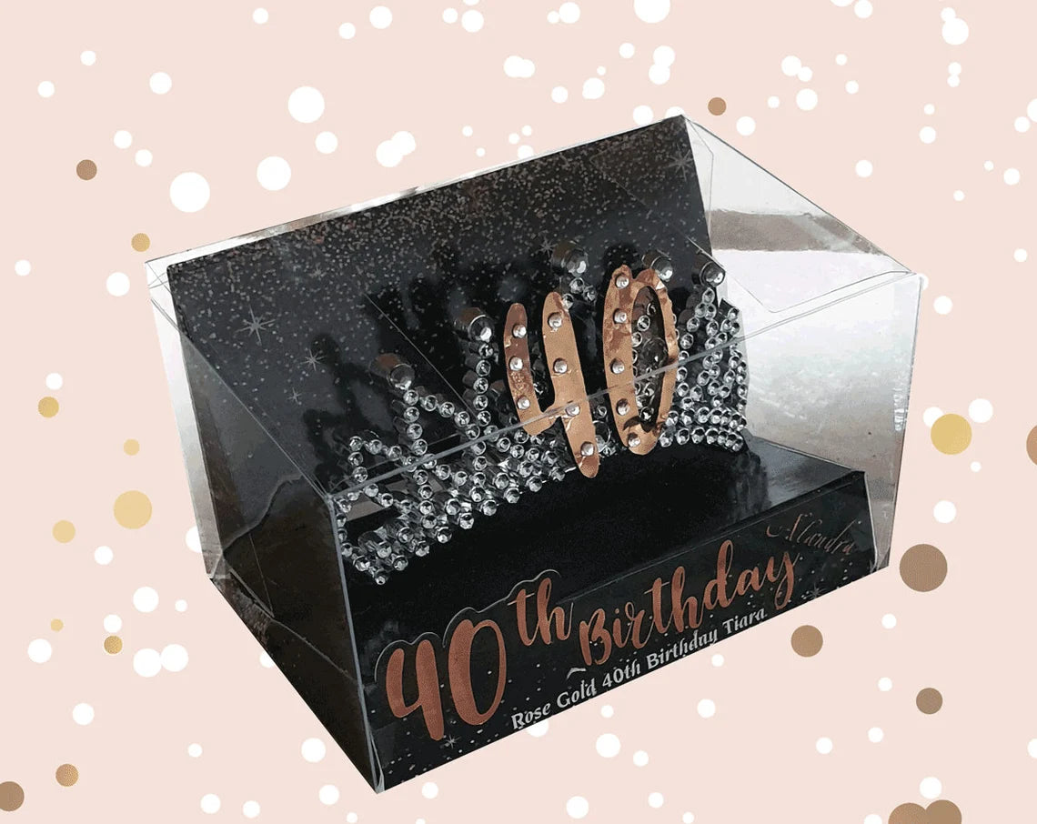 40th Birthday Rose Gold Tiara