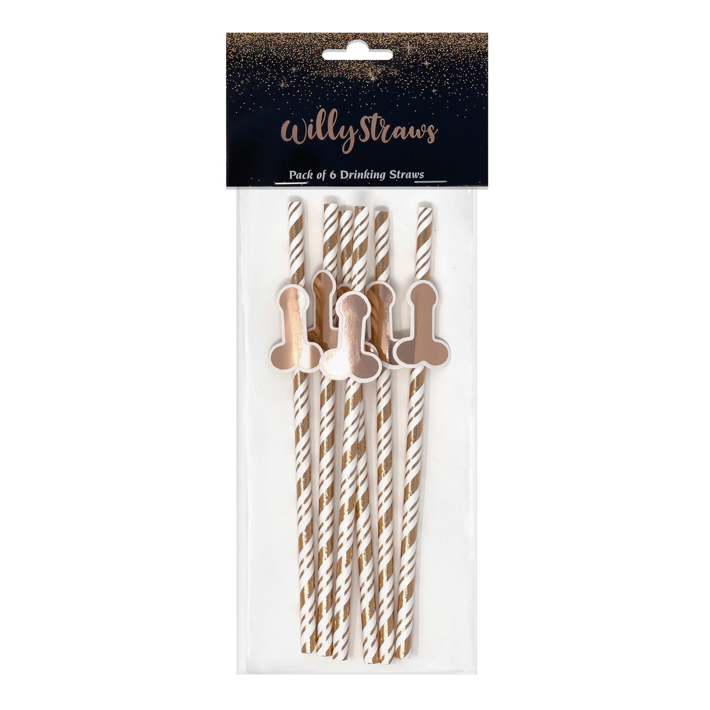 Rose Gold Willy Straws