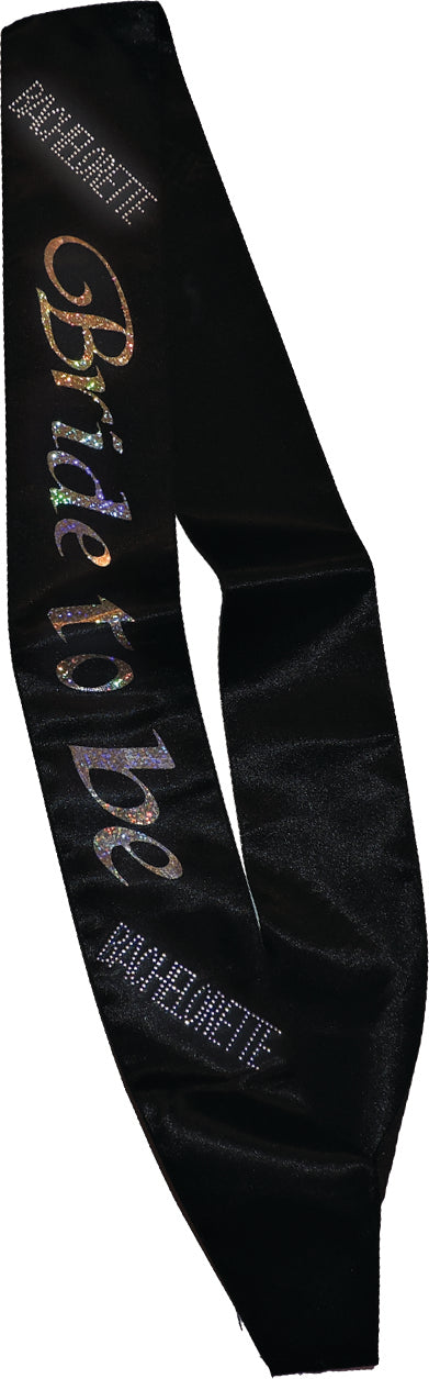 Black Bride To Be Sash