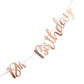 18th Birthday Rose Gold Letter Script Banner