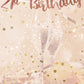 21st Birthday Rose Gold Letter Script Banner