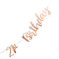 21st Birthday Rose Gold Letter Script Banner