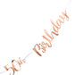 50th Birthday Rose Gold Letter Script Banner