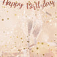 Happy Birthday Rose Gold Letter Script Banner