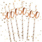 50th Birthday Rose Gold Straws (Pack of 6)